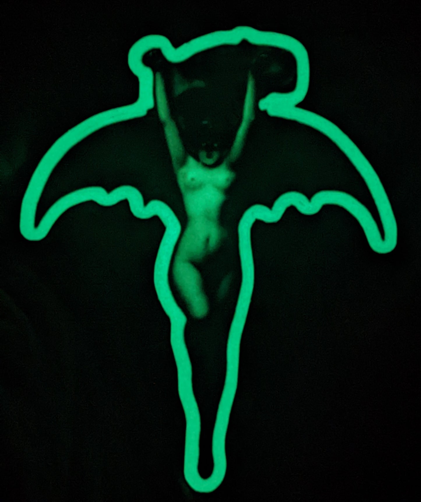 The Bat-Woman 4" glow in the dark sticker